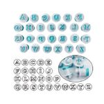 Casa si Gradina - Bucatarie si vesela - Ustensile bucatarie - Forme prajituri - Set decupatoare Alfabet si cifre cu ejector,majuscule mari, 36 de piese, pentru cofetarie si patiserie, Alb, 287COF - Infinity.ro