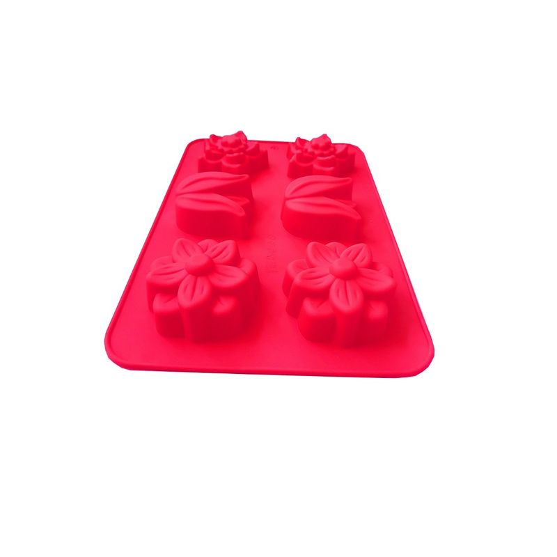 Casa si Gradina - Bucatarie si vesela - Ustensile bucatarie - Forme prajituri - Forma din silicon pentru prajituri, 6 cavitati, Floral, 118COF - Infinity.ro