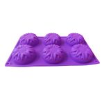 Casa si Gradina - Bucatarie si vesela - Ustensile bucatarie - Forme prajituri - Forma silicon pentru prajituri, 6 cavitati, Floral, 150COF - Infinity.ro