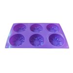 Casa si Gradina - Bucatarie si vesela - Ustensile bucatarie - Forme prajituri - Forma silicon pentru prajituri, 6 cavitati, Floral, 150COF - Infinity.ro