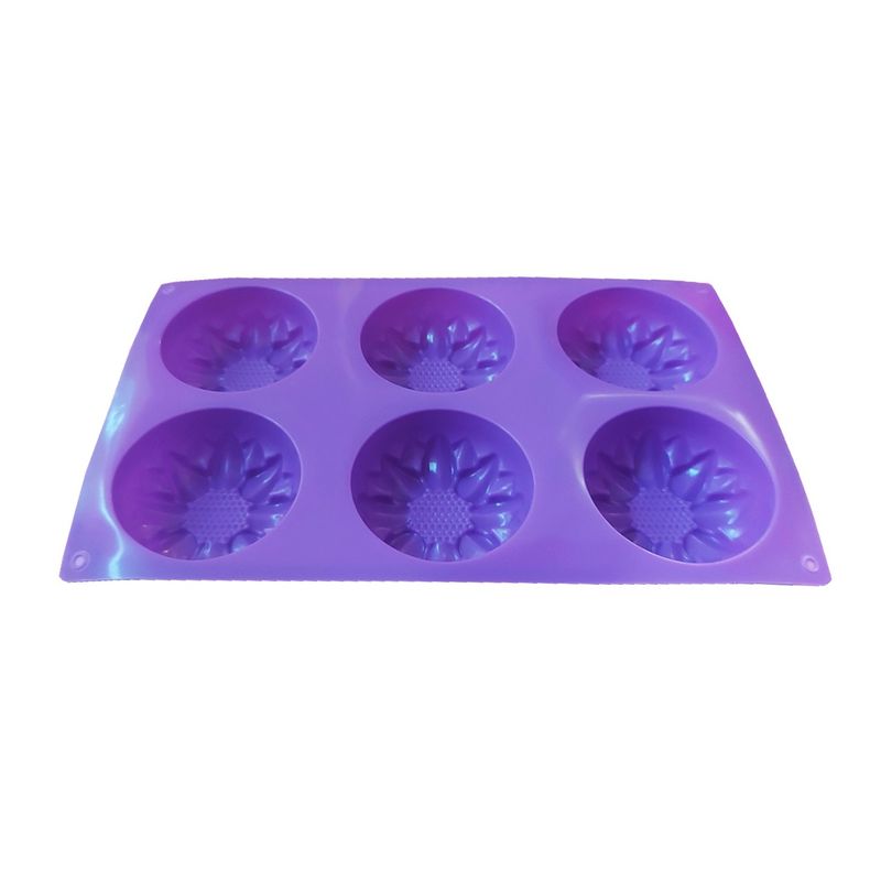 Casa si Gradina - Bucatarie si vesela - Ustensile bucatarie - Forme prajituri - Forma silicon pentru prajituri, 6 cavitati, Floral, 150COF - Infinity.ro