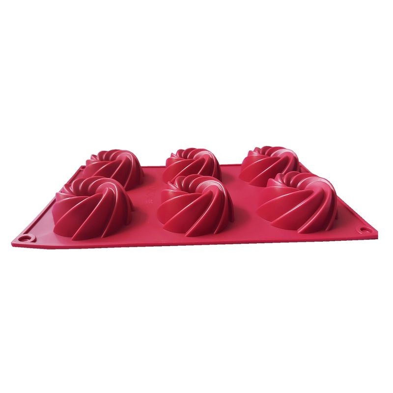 Casa si Gradina - Bucatarie si vesela - Ustensile bucatarie - Forme prajituri - Forma silicon pentru prajituri, 6 cavitati, Spirala, 155COF - Infinity.ro