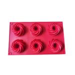 Casa si Gradina - Bucatarie si vesela - Ustensile bucatarie - Forme prajituri - Forma silicon pentru prajituri, 6 cavitati, Spirala, 155COF - Infinity.ro