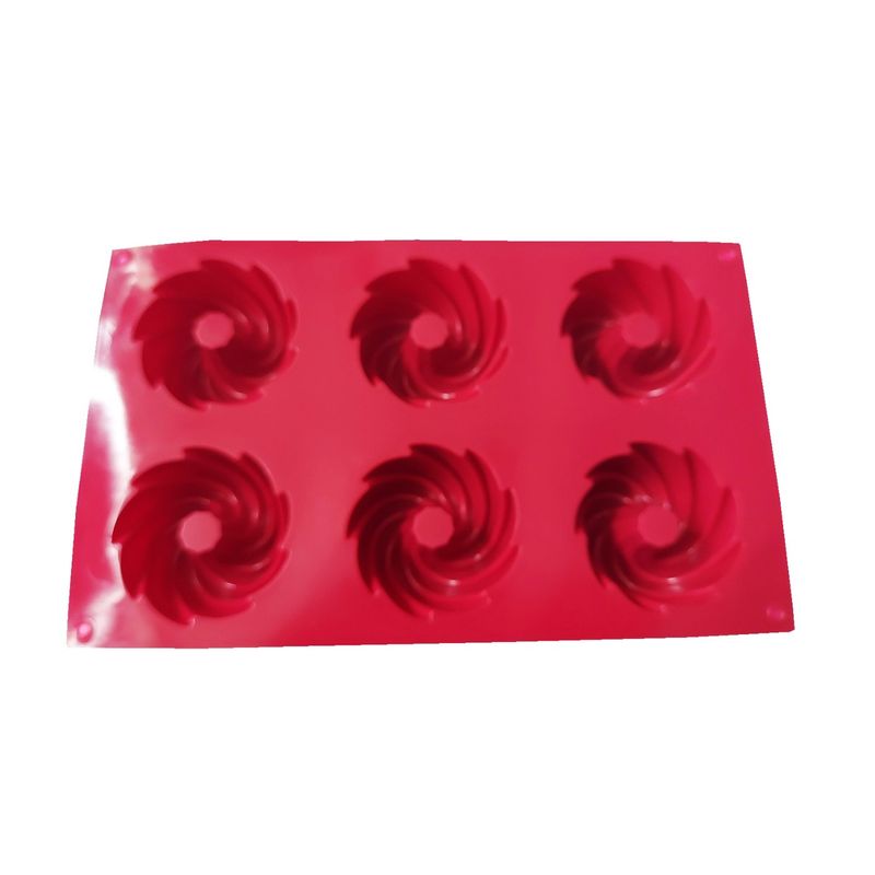 Casa si Gradina - Bucatarie si vesela - Ustensile bucatarie - Forme prajituri - Forma silicon pentru prajituri, 6 cavitati, Spirala, 155COF - Infinity.ro