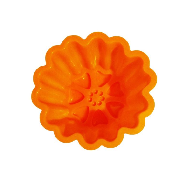 Casa si Gradina - Bucatarie si vesela - Ustensile bucatarie - Forme prajituri - Forma silicon pentru briose, 1 cavitate, Portocaliu, 9 cm, 329COF - Infinity.ro