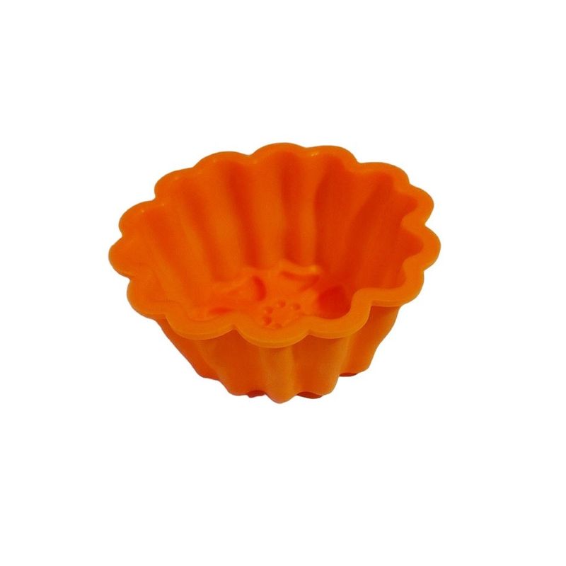 Casa si Gradina - Bucatarie si vesela - Ustensile bucatarie - Forme prajituri - Forma silicon pentru briose, 1 cavitate, Portocaliu, 9 cm, 329COF - Infinity.ro