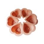 Casa si Gradina - Bucatarie si vesela - Ustensile bucatarie - Forme prajituri - Forma silicon 6 cavitati in forma de inima, 24 cm, 351COF - Infinity.ro