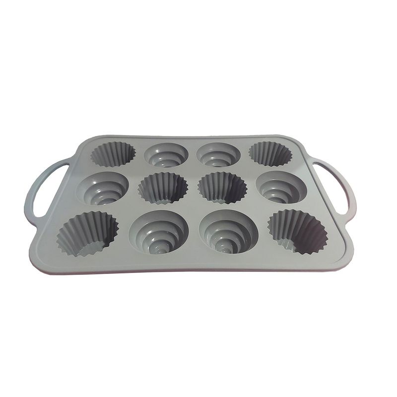 Casa si Gradina - Bucatarie si vesela - Ustensile bucatarie - Forme prajituri - Tava din silicon, 12 cavitati, 37 cm, CooKstyle, 132COF - Infinity.ro