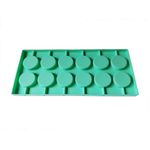 Casa si Gradina - Bucatarie si vesela - Ustensile bucatarie - Forme prajituri - Forma silicon 12 cavitati, Rotund, Acadele din ciocolata sau Acadele din zahar, Verde, 27 cm, 293COF - Infinity.ro