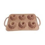 Casa si Gradina - Bucatarie si vesela - Ustensile bucatarie - Forme prajituri - Tava din silicon pentru prajituri, Spirala 6 cavitati, 27 cm, CooKstyle, 130COF - Infinity.ro