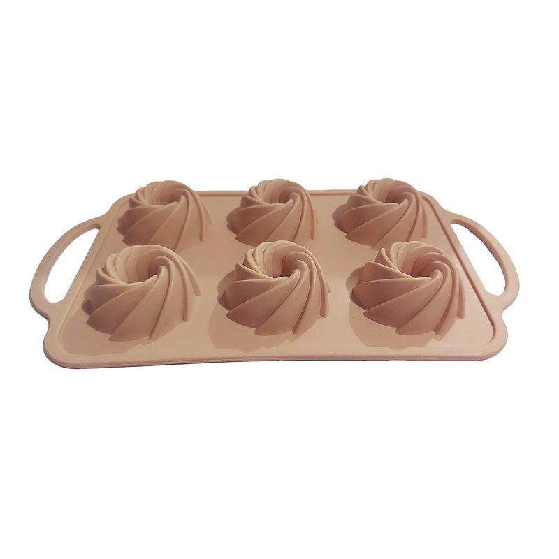 Casa si Gradina - Bucatarie si vesela - Ustensile bucatarie - Forme prajituri - Tava din silicon pentru prajituri, Spirala 6 cavitati, 27 cm, CooKstyle, 130COF - Infinity.ro