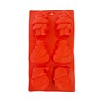 Casa si Gradina - Bucatarie si vesela - Ustensile bucatarie - Forme prajituri - Forma silicon 6 cavitati, Mos Cracioun, Om de Zapada, Pentru prajituri sau Briose, Rosu, 29 cm, 240COF - Infinity.ro