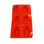 Casa si Gradina - Bucatarie si vesela - Ustensile bucatarie - Forme prajituri - Forma silicon 6 cavitati, Mos Cracioun, Om de Zapada, Pentru prajituri sau Briose, Rosu, 29 cm, 240COF - Infinity.ro