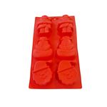 Casa si Gradina - Bucatarie si vesela - Ustensile bucatarie - Forme prajituri - Forma silicon 6 cavitati, Mos Cracioun, Om de Zapada, Pentru prajituri sau Briose, Rosu, 29 cm, 240COF - Infinity.ro