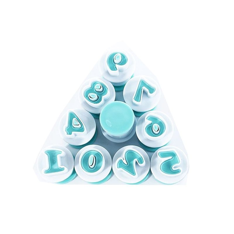 Casa si Gradina - Bucatarie si vesela - Ustensile bucatarie - Forme prajituri - Set 10 Cifre decupatoare pentru cofetarie, patiserie, Alb, 267COF - Infinity.ro