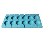 Casa si Gradina - Bucatarie si vesela - Ustensile bucatarie - Forme prajituri - Forma silicon 12 cavitati, Rotund, Acadele din ciocolata sau Acadele din zahar, Albastru, 27 cm, 292COF - Infinity.ro