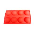 Casa si Gradina - Bucatarie si vesela - Ustensile bucatarie - Forme prajituri - Forma silicon pentru prajituri turnate, Rosu, 8 cavitati, 28 cm, 432COF-2 - Infinity.ro