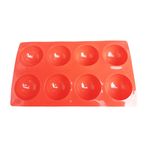 Casa si Gradina - Bucatarie si vesela - Ustensile bucatarie - Forme prajituri - Forma silicon pentru prajituri turnate, Rosu, 8 cavitati, 28 cm, 432COF-2 - Infinity.ro