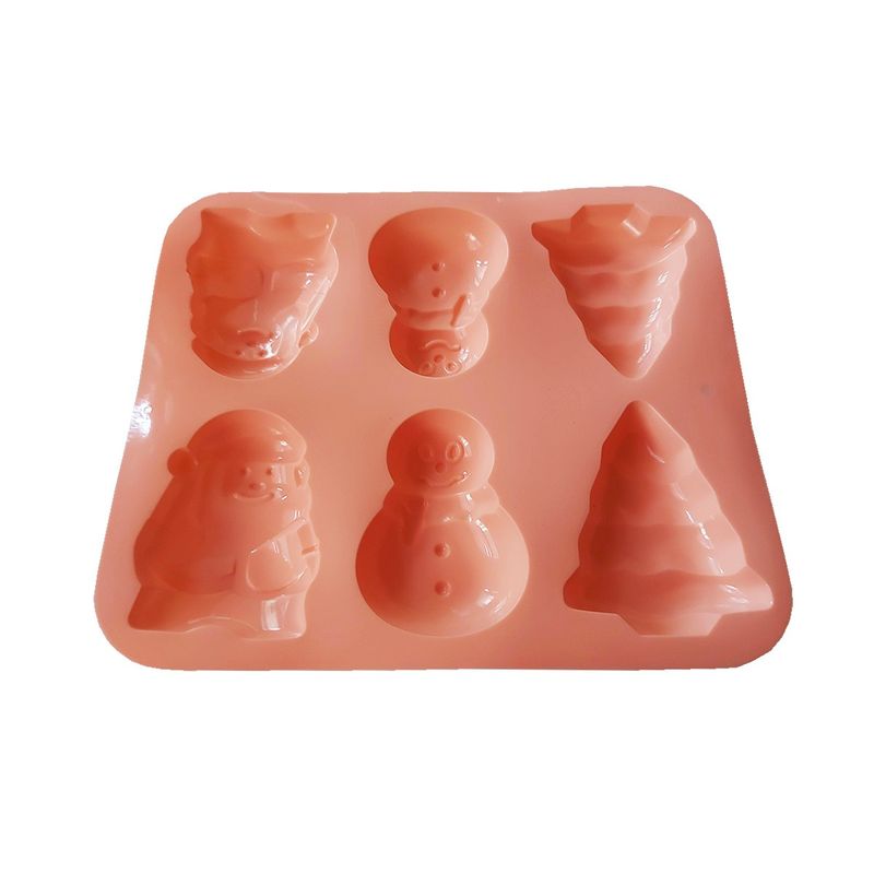 Casa si Gradina - Bucatarie si vesela - Ustensile bucatarie - Forme prajituri - Forma silicon 6 cavitati, Turta dulce, Prajituri, Briose, Portocaliu, 29 cm, 271COF - Infinity.ro