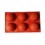 Casa si Gradina - Bucatarie si vesela - Ustensile bucatarie - Forme prajituri - Forma silicon 6 cavitati, Pentru prajituri, Rosu, 28 cm, 296COF - Infinity.ro