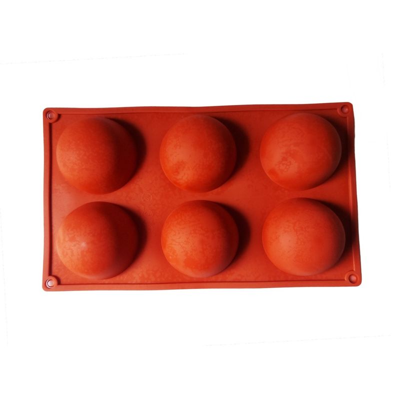 Casa si Gradina - Bucatarie si vesela - Ustensile bucatarie - Forme prajituri - Forma silicon 6 cavitati, Pentru prajituri, Rosu, 28 cm, 296COF - Infinity.ro