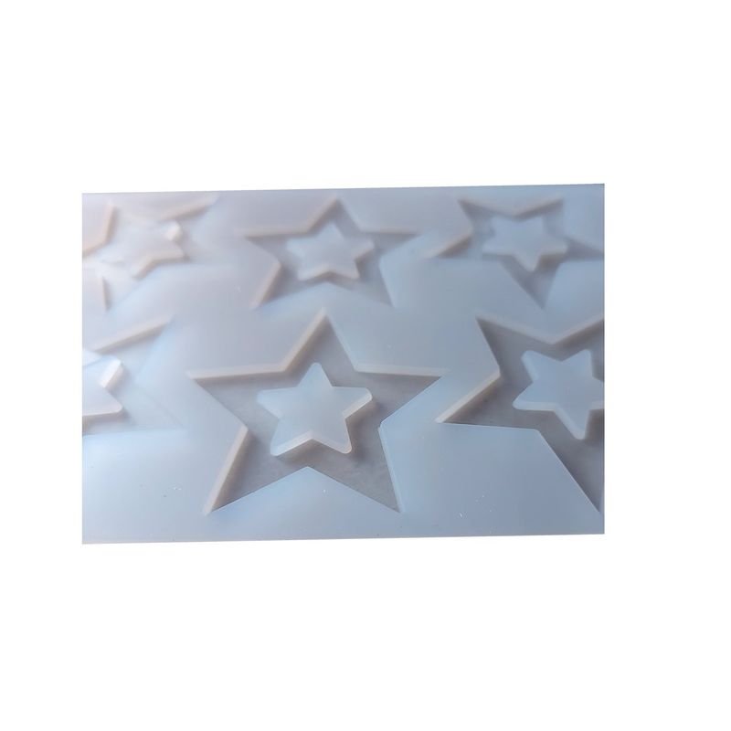 Casa si Gradina - Bucatarie si vesela - Ustensile bucatarie - Forme prajituri - Forma silicon pentru decoarea torturilor, Matrita Stelute, Alb, 21cm, 313COF - Infinity.ro