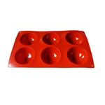 Casa si Gradina - Bucatarie si vesela - Ustensile bucatarie - Forme prajituri - Forma silicon 6 cavitati, Pentru prajituri, Rosu, 28 cm, 296COF - Infinity.ro