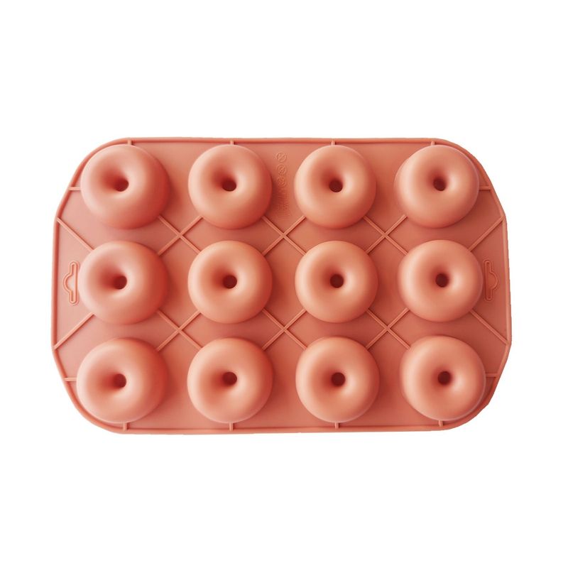 Casa si Gradina - Bucatarie si vesela - Ustensile bucatarie - Forme prajituri - Forma silicon 12 cavitati, Pentru prajituri sau Briose, Maro, 28 cm, 236COF - Infinity.ro