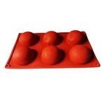 Casa si Gradina - Bucatarie si vesela - Ustensile bucatarie - Forme prajituri - Forma silicon 6 cavitati, Pentru prajituri, Rosu, 28 cm, 296COF - Infinity.ro