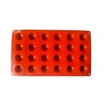 Casa si Gradina - Bucatarie si vesela - Ustensile bucatarie - Forme prajituri - Forma silicon 24 cavitati, Rotund, Bomboane din ciciolata, Rosu, 28 cm, 247COF - Infinity.ro