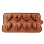 Casa si Gradina - Bucatarie si vesela - Ustensile bucatarie - Forme prajituri - Forma silicon pentru prajituri, 8 Inimioare, 178COF - Infinity.ro