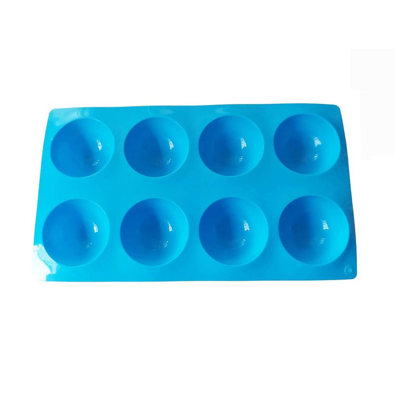 Casa si Gradina - Bucatarie si vesela - Ustensile bucatarie - Forme prajituri - Forma silicon pentru prajituri turnate, Albastru, 8 cavitati, 28 cm, 432COF - Infinity.ro