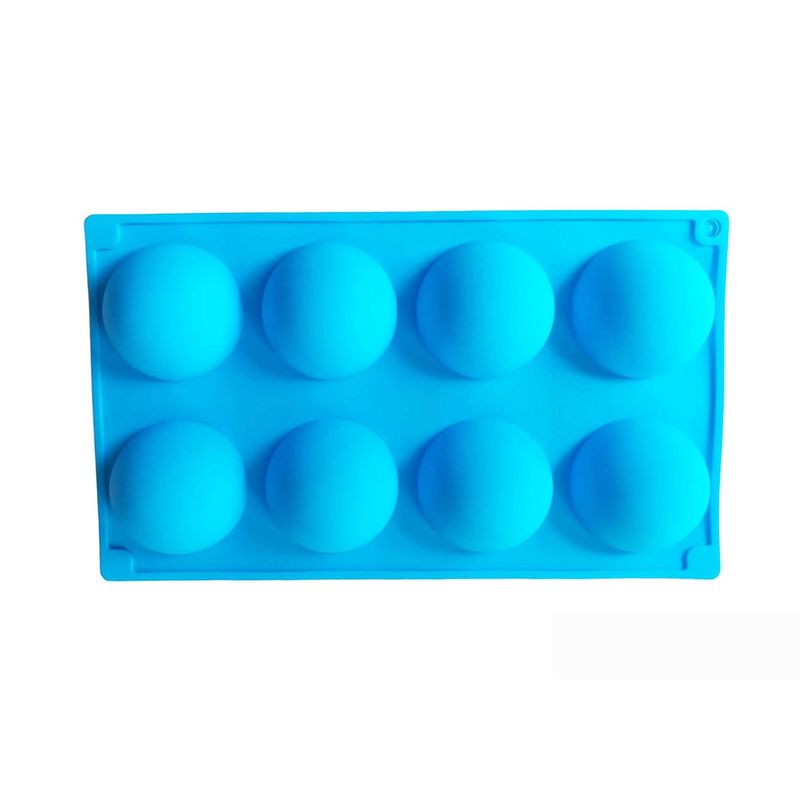 Casa si Gradina - Bucatarie si vesela - Ustensile bucatarie - Forme prajituri - Forma silicon pentru prajituri turnate, Albastru, 8 cavitati, 28 cm, 432COF - Infinity.ro