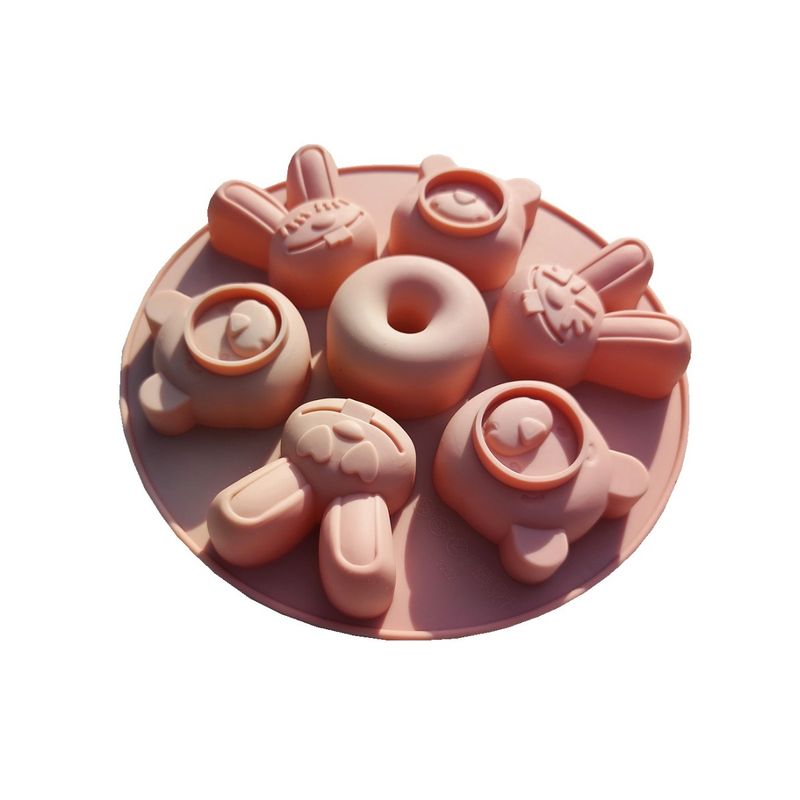 Casa si Gradina - Bucatarie si vesela - Ustensile bucatarie - Forme prajituri - Forma silicon pentru prajituri, Iepurasi, Ursuleti, 170COF - Infinity.ro