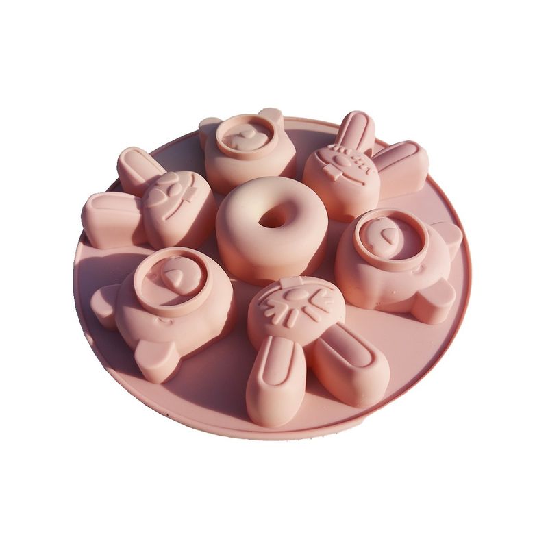 Casa si Gradina - Bucatarie si vesela - Ustensile bucatarie - Forme prajituri - Forma silicon pentru prajituri, Iepurasi, Ursuleti, 170COF - Infinity.ro