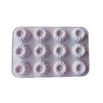 Casa si Gradina - Bucatarie si vesela - Ustensile bucatarie - Forme prajituri - Forma silicon 12 cavitati, Pentru prajituri, Briose, Mov, 29 cm, 230COF - Infinity.ro