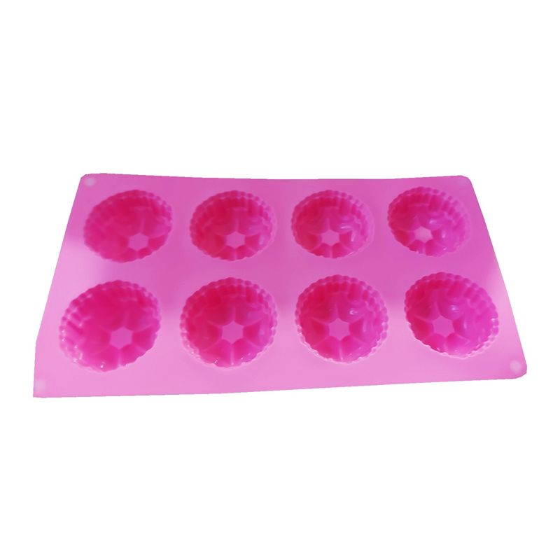 Casa si Gradina - Bucatarie si vesela - Ustensile bucatarie - Forme prajituri - Forma silicon pentru prajituri, 8 cavitati, Floral, 151COF - Infinity.ro