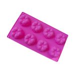 Casa si Gradina - Bucatarie si vesela - Ustensile bucatarie - Forme prajituri - Forma silicon pentru prajituri, 8 cavitati, Floral, 151COF - Infinity.ro