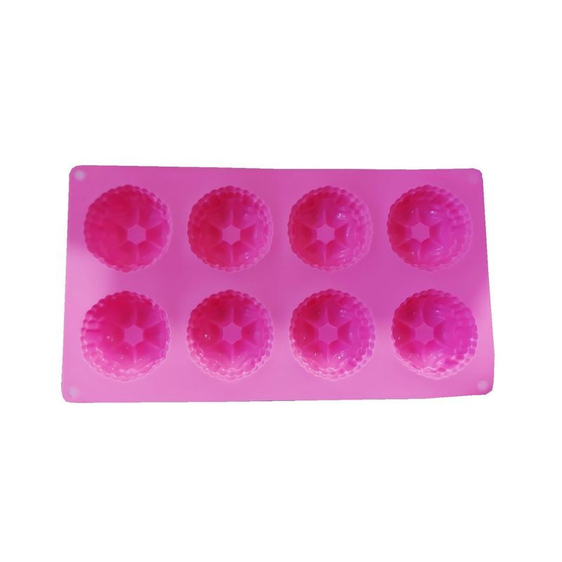 Casa si Gradina - Bucatarie si vesela - Ustensile bucatarie - Forme prajituri - Forma silicon pentru prajituri, 8 cavitati, Floral, 151COF - Infinity.ro