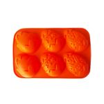 Casa si Gradina - Bucatarie si vesela - Ustensile bucatarie - Forme prajituri - Forma silicon Ou 6 cavitati, Pentru prajituri, Portocaliu, 25 cm, 388COF - Infinity.ro