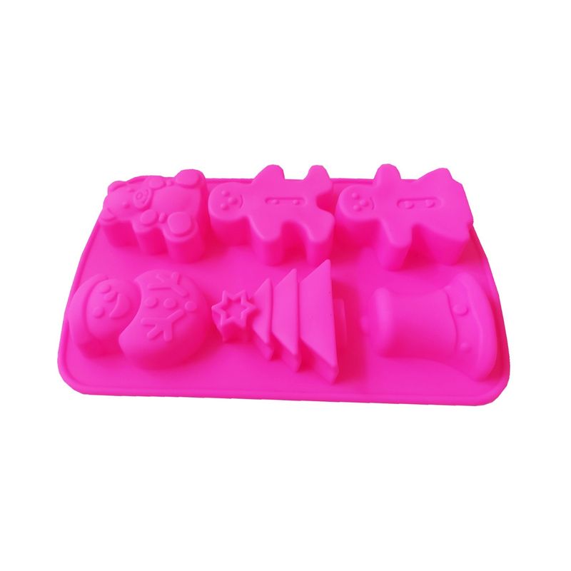 Casa si Gradina - Bucatarie si vesela - Ustensile bucatarie - Forme prajituri - Forma silicon pentru prajituri, 6 cavitati, Sarbatori de iarna, 153COF - Infinity.ro