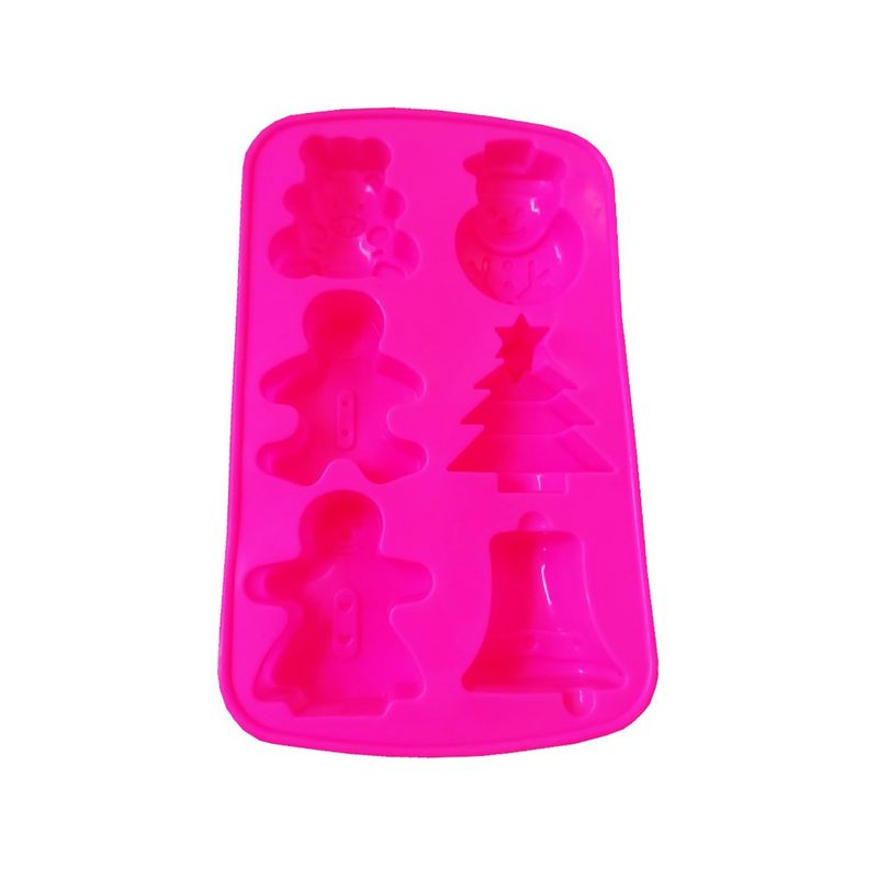 Casa si Gradina - Bucatarie si vesela - Ustensile bucatarie - Forme prajituri - Forma silicon pentru prajituri, 6 cavitati, Sarbatori de iarna, 153COF - Infinity.ro