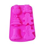 Casa si Gradina - Bucatarie si vesela - Ustensile bucatarie - Forme prajituri - Forma silicon pentru prajituri, 6 cavitati, Sarbatori de iarna, 153COF - Infinity.ro