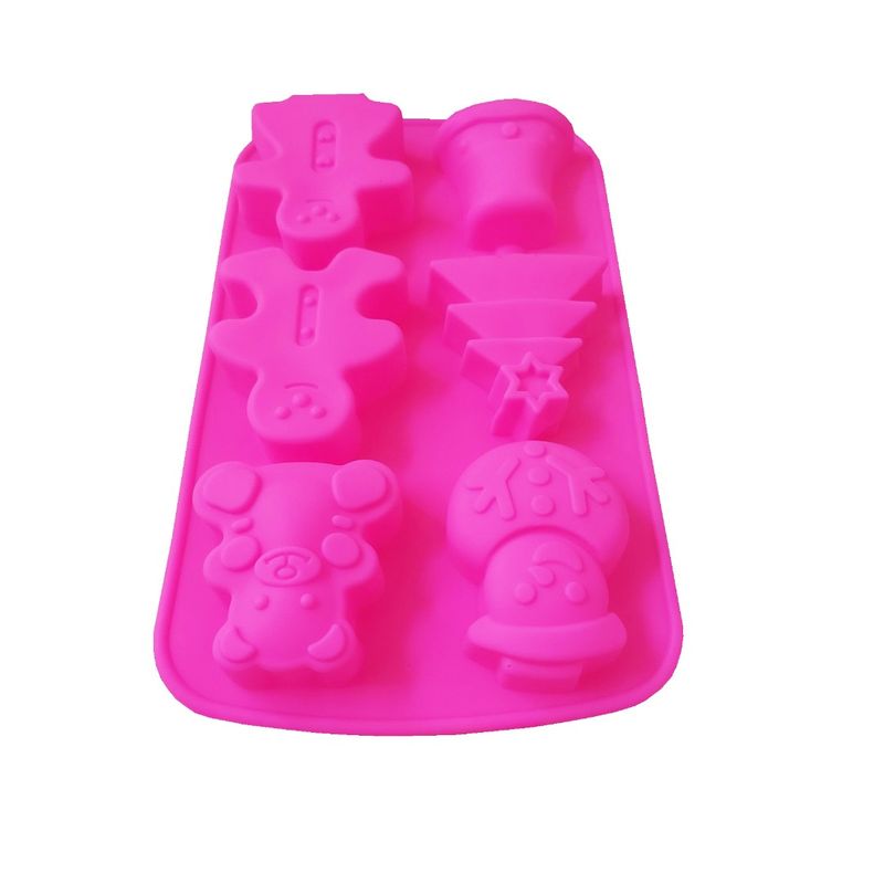 Casa si Gradina - Bucatarie si vesela - Ustensile bucatarie - Forme prajituri - Forma silicon pentru prajituri, 6 cavitati, Sarbatori de iarna, 153COF - Infinity.ro