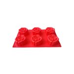 Casa si Gradina - Bucatarie si vesela - Ustensile bucatarie - Forme prajituri - Forma din silicon pentru prajituri, Trandafiri, 6 cavitati, 81COF-1 - Infinity.ro