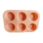 Casa si Gradina - Bucatarie si vesela - Ustensile bucatarie - Forme prajituri - Forma silicon pentru prajituri turnate, Bej, 6 cavitati, 30 cm, 431COF - Infinity.ro