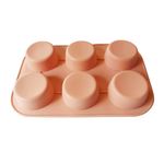 Casa si Gradina - Bucatarie si vesela - Ustensile bucatarie - Forme prajituri - Forma silicon pentru prajituri turnate, Bej, 6 cavitati, 30 cm, 431COF - Infinity.ro