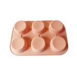 Casa si Gradina - Bucatarie si vesela - Ustensile bucatarie - Forme prajituri - Forma silicon pentru prajituri turnate, Bej, 6 cavitati, 30 cm, 431COF - Infinity.ro