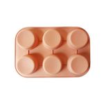 Casa si Gradina - Bucatarie si vesela - Ustensile bucatarie - Forme prajituri - Forma silicon pentru prajituri turnate, Bej, 6 cavitati, 30 cm, 431COF - Infinity.ro