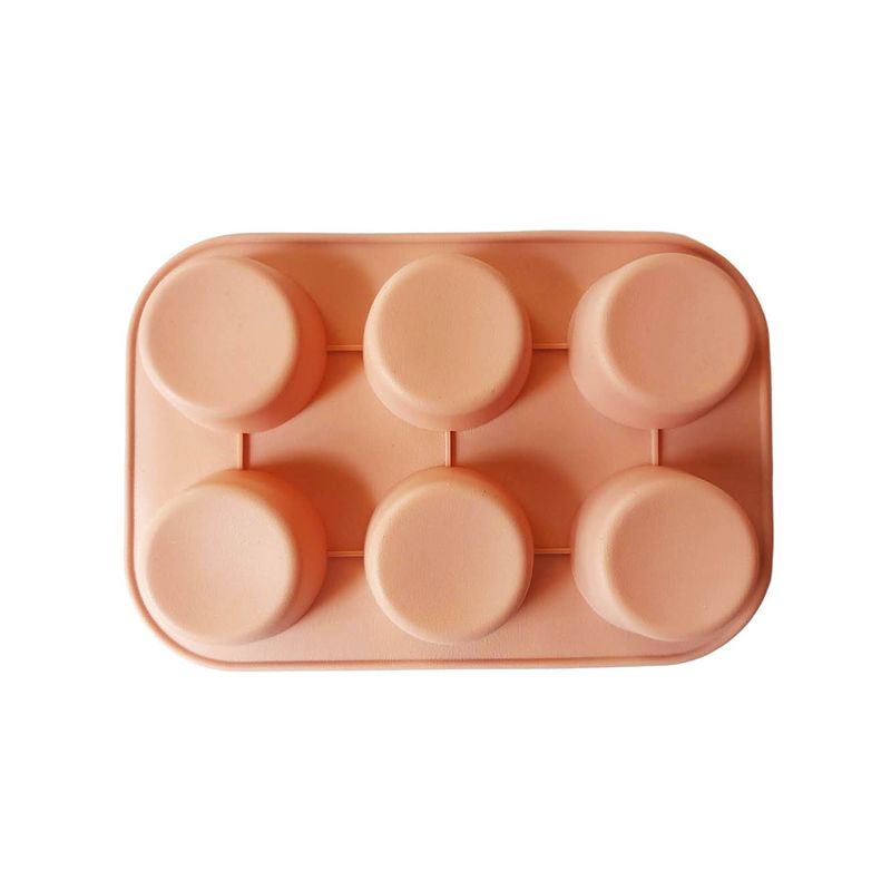 Casa si Gradina - Bucatarie si vesela - Ustensile bucatarie - Forme prajituri - Forma silicon pentru prajituri turnate, Bej, 6 cavitati, 30 cm, 431COF - Infinity.ro